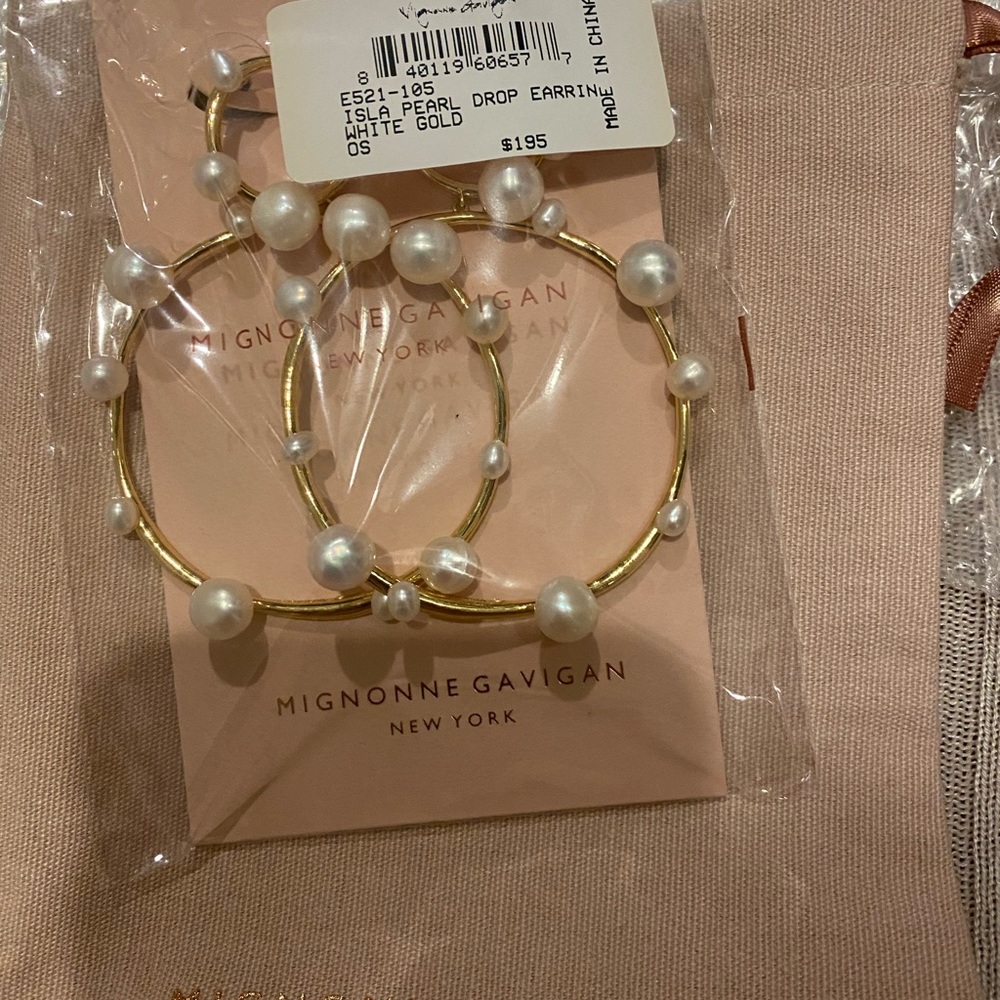 NWT MIGNONNE GAVIGAN ISLA PEARL EARRINGS